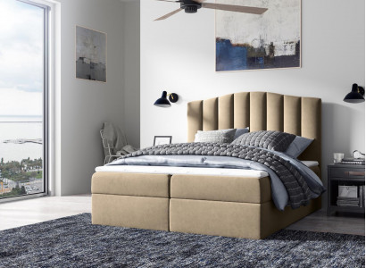 Bedroom design double hotel luxury bed, bed box, box spring bed 180x200 new